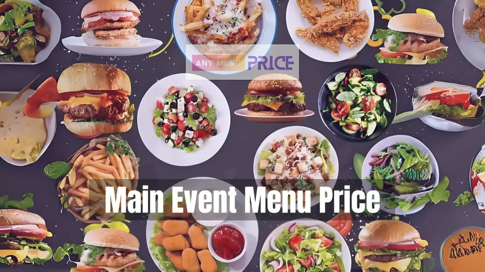 Main Event Menu Price